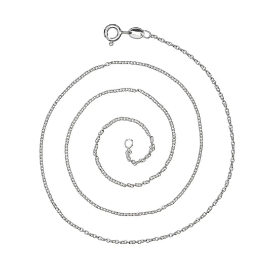 Anti Tarnish 925 Sterling Silver Italian Cable Chain 18"