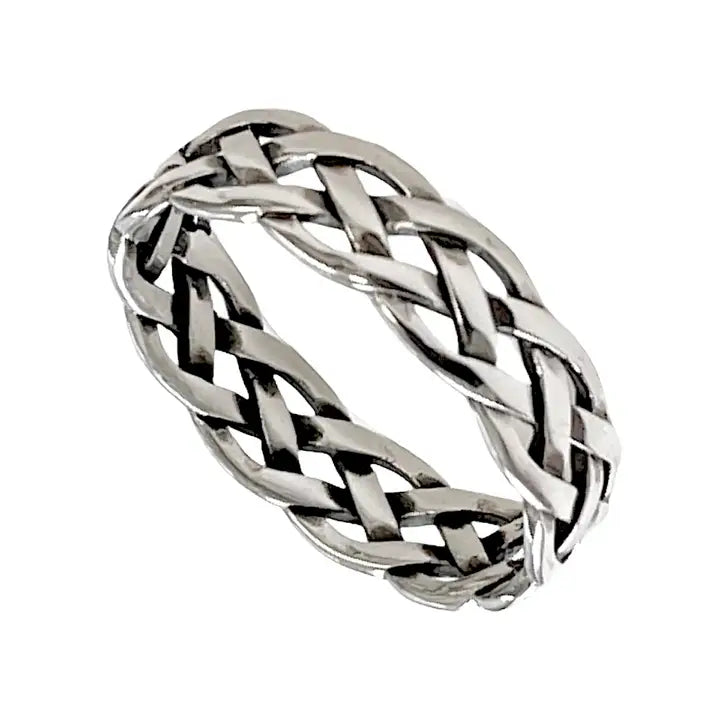 Sterling Silver 6mm Unisex Celtic Band Ring