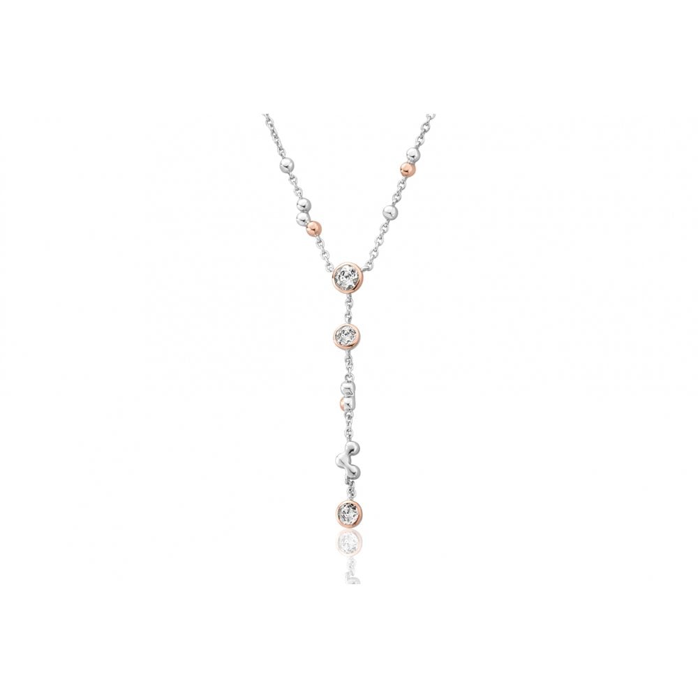 Clogau Sterling Silver & 9ct Rose Gold Celebration Topaz Necklace