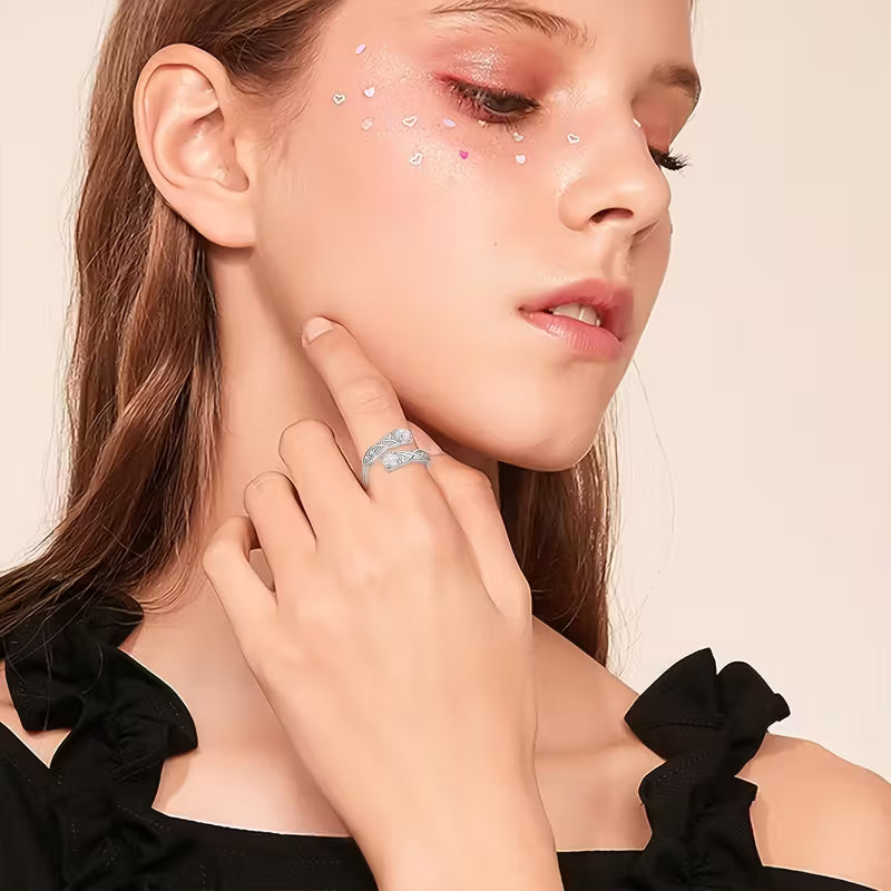 Sterling Silver Celtic Knot Opal Ring Adjustable N-T