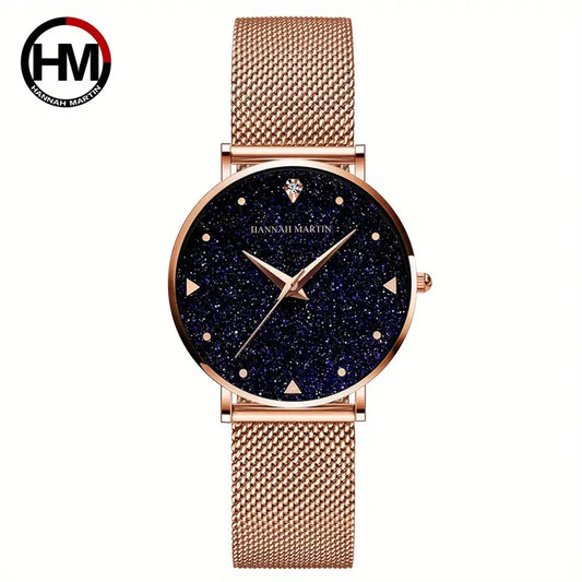 Hannah Martin 'Starry Night' Ladies Quartz Wrist Watch (All Rose Gold Colour)