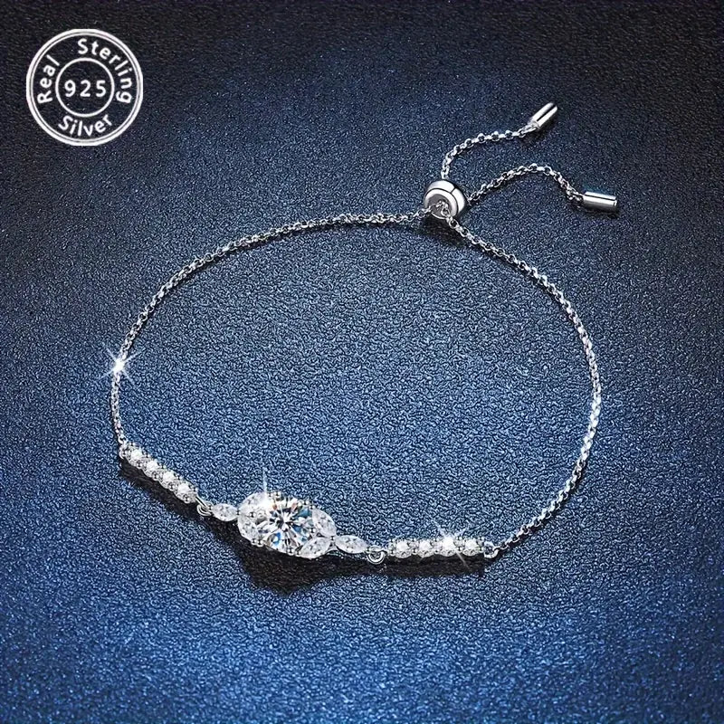 Sterling Silver 1ct Moissanite Bracelet