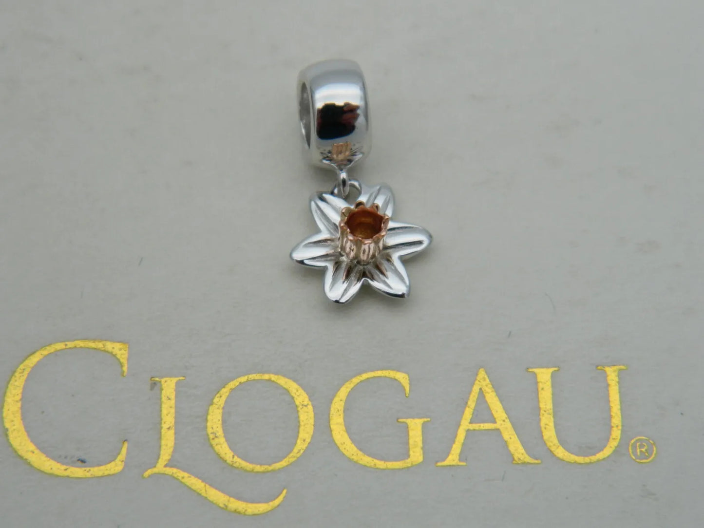 Clogau Sterling Silver & 9ct Rose Gold Daffodil Bead Charm