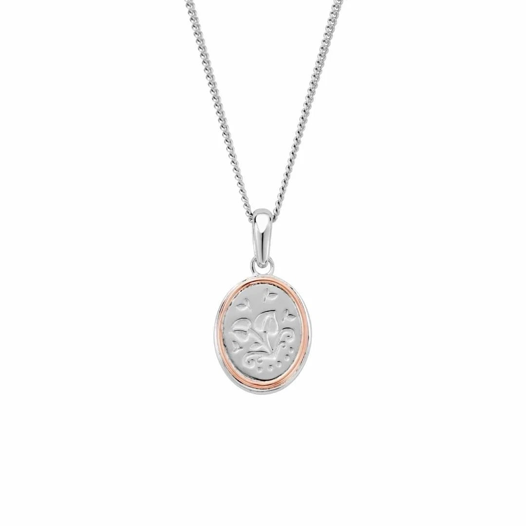Clogau Sterling Silver & 9ct Rose Gold Tree of Life Filigree Pendant
