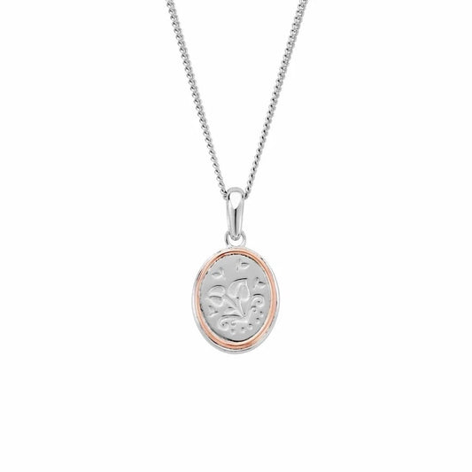 Clogau Sterling Silver & 9ct Rose Gold Tree of Life Filigree Pendant