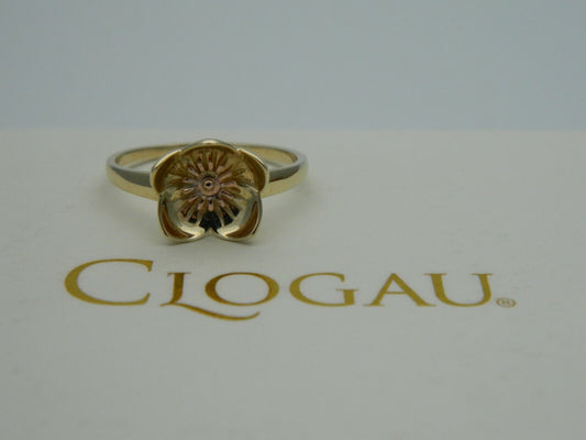 Clogau 9ct Yellow &amp; Rose Gold Buttercup Ring size P