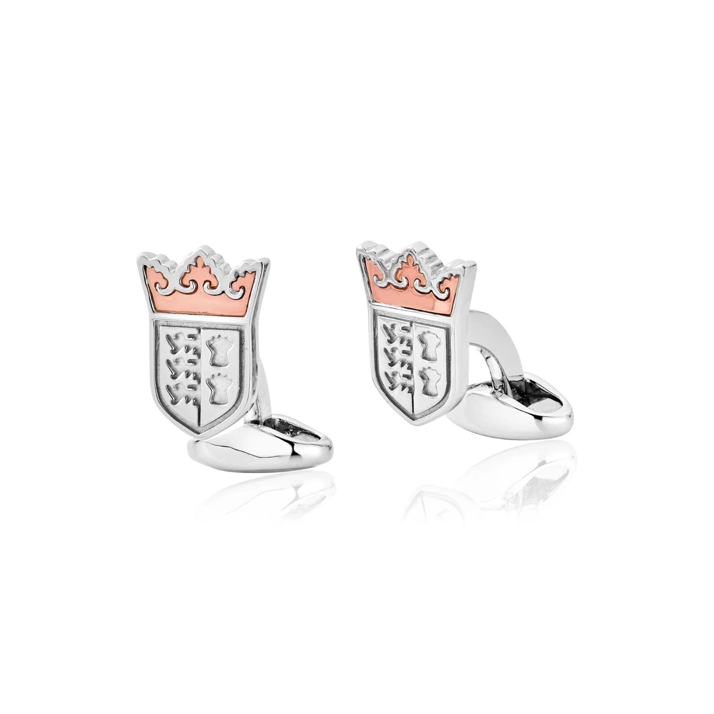 Clogau Sterling Silver & 9ct Rose Gold Chester Race Course Cufflinks RRP £229.00