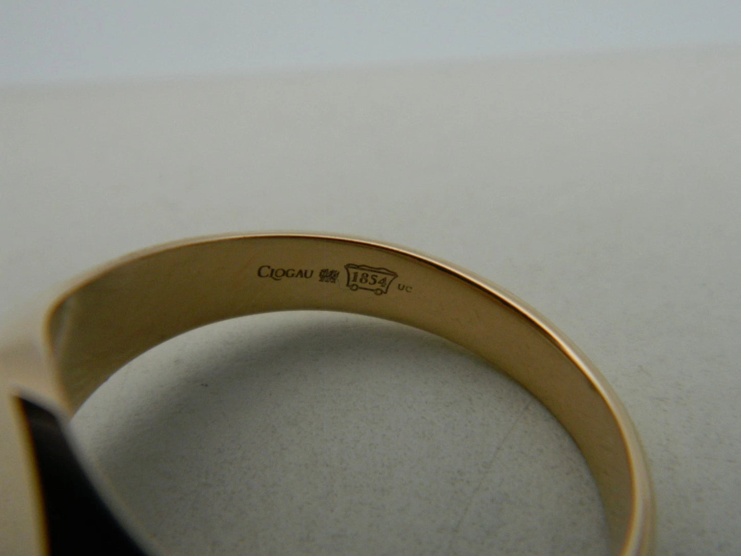 Clogau 18ct Gold 1854 Blend Oval Signet Ring size V (slight second)