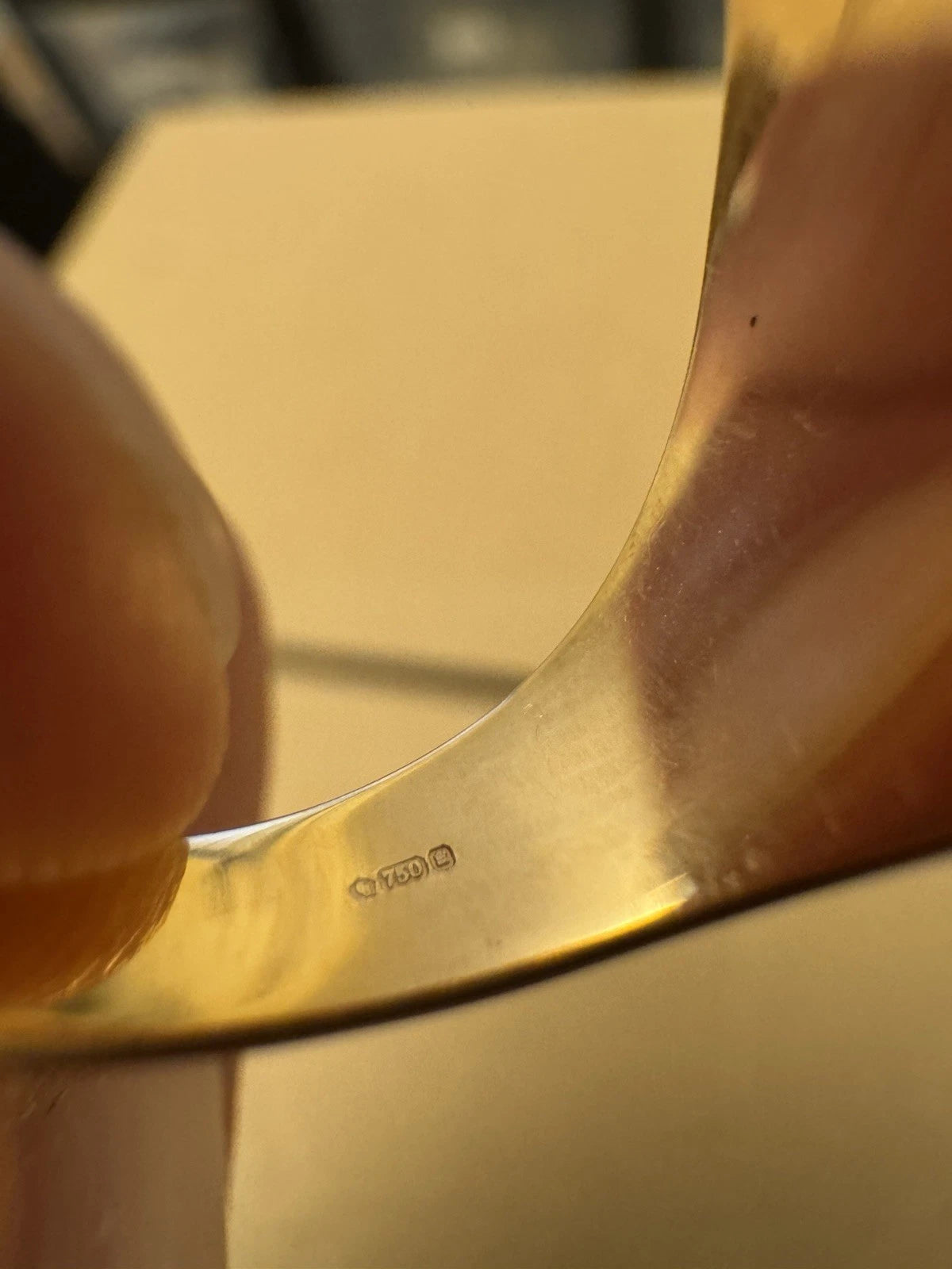 Clogau 18ct Gold 1854 Blend Oval Signet Ring size V (slight second)