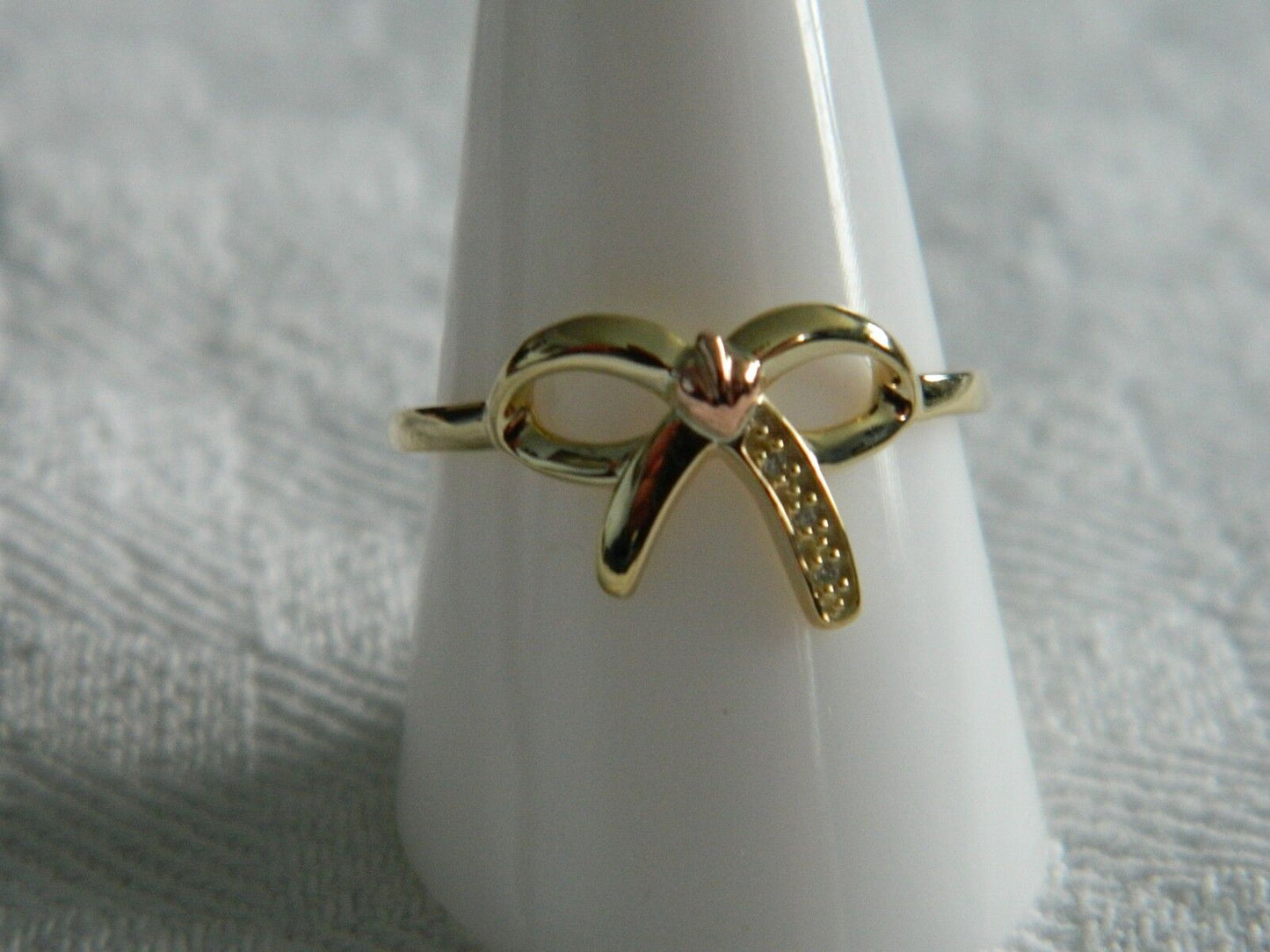 Clogau 9ct Yellow & Rose Gold Tree of Life Diamond Bow Ring