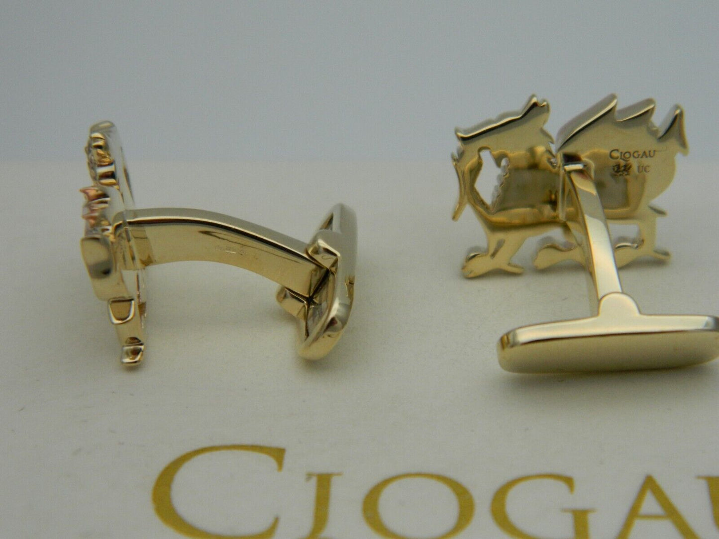 Clogau 9ct Yellow & Rose Gold Welsh Dragon Cuff Links