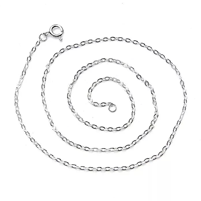 Sterling Silver Howling Wolf Full Moon Moonstone Pendant & Chain