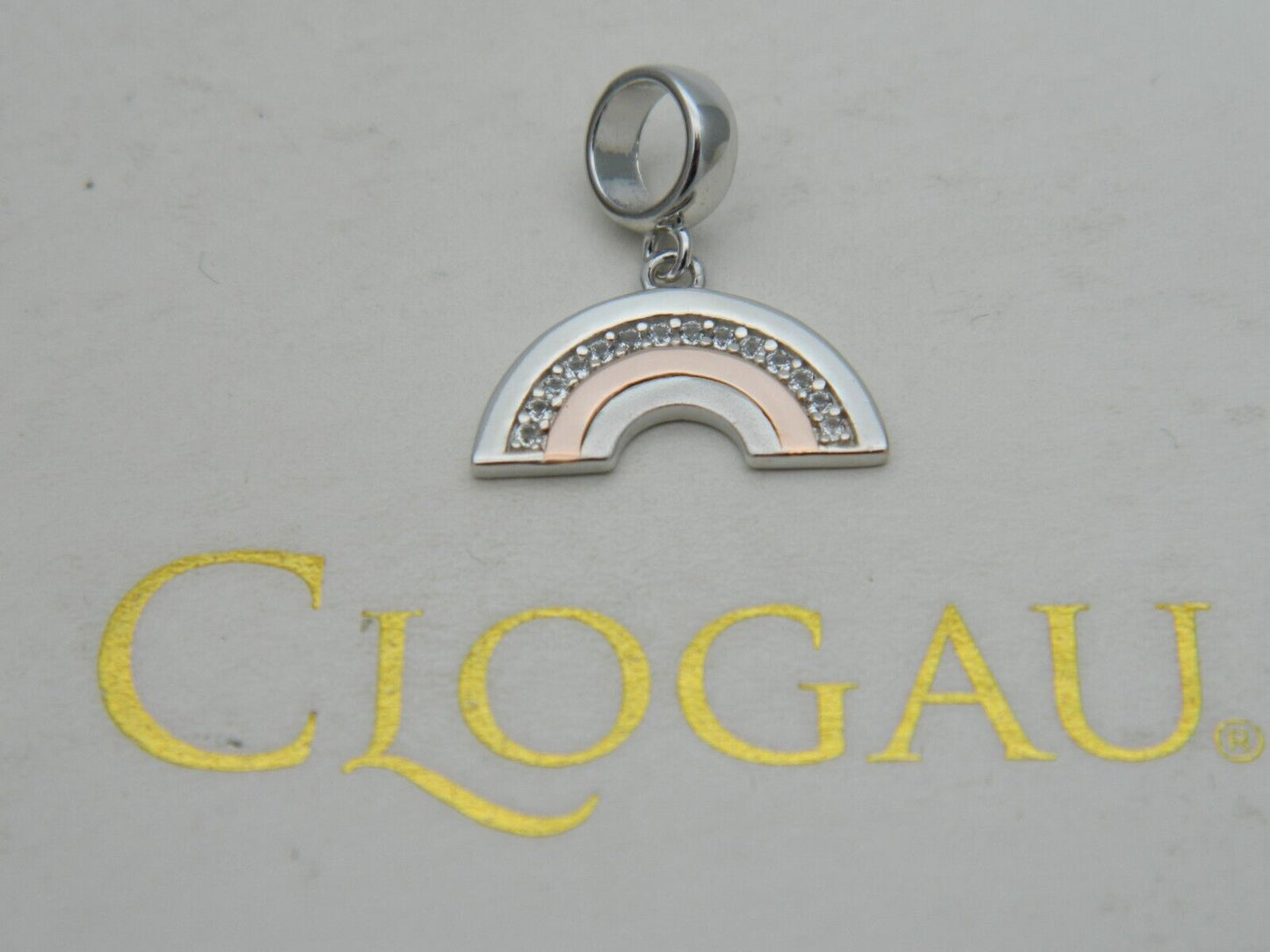 Clogau Sterling Silver & 9ct Rose Gold Enfys Bach (Little Rainbow) Topaz Bead Charm