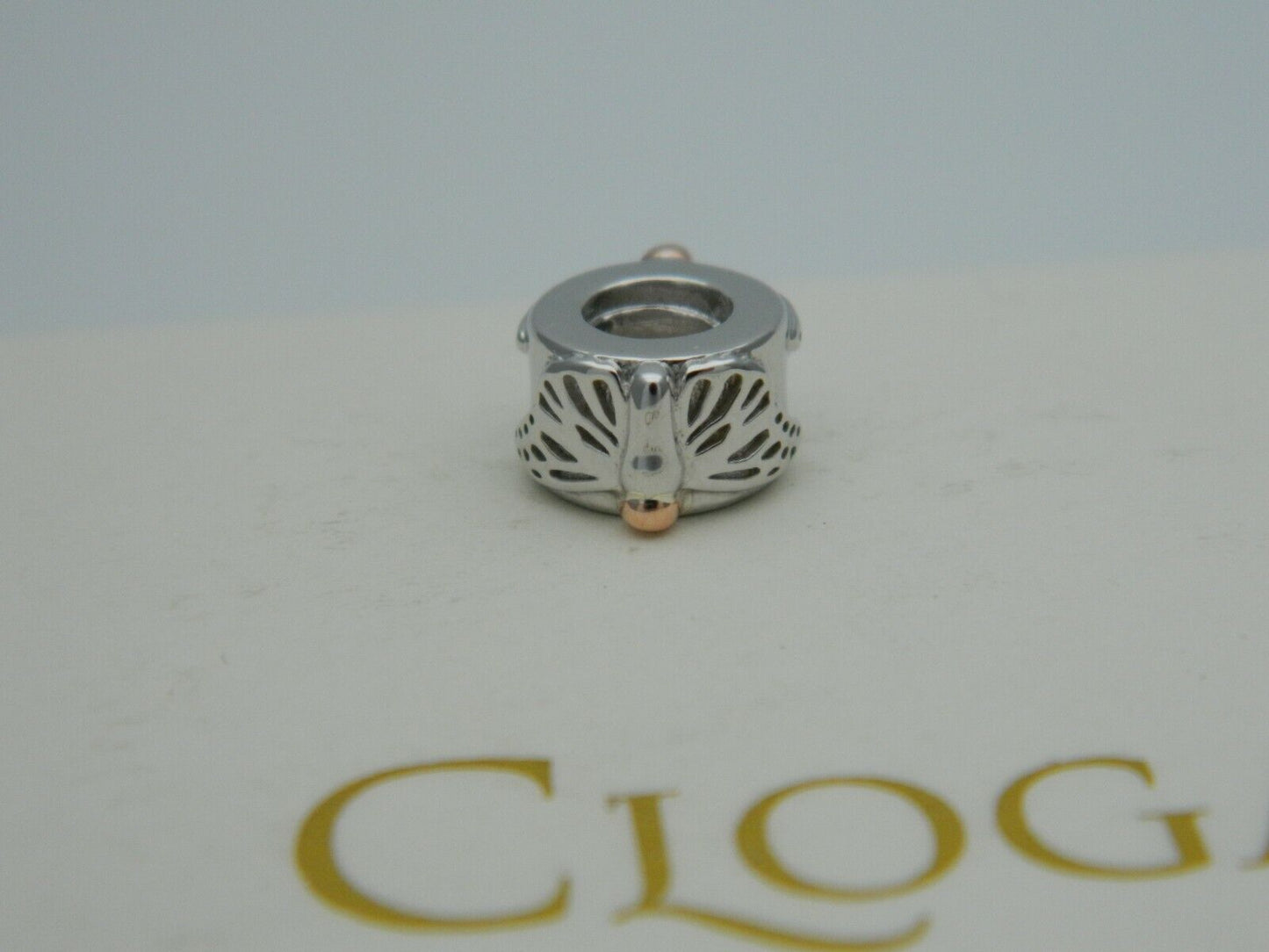 Clogau Sterling Silver & 9ct Rose Gold Butterfly Bead Charm