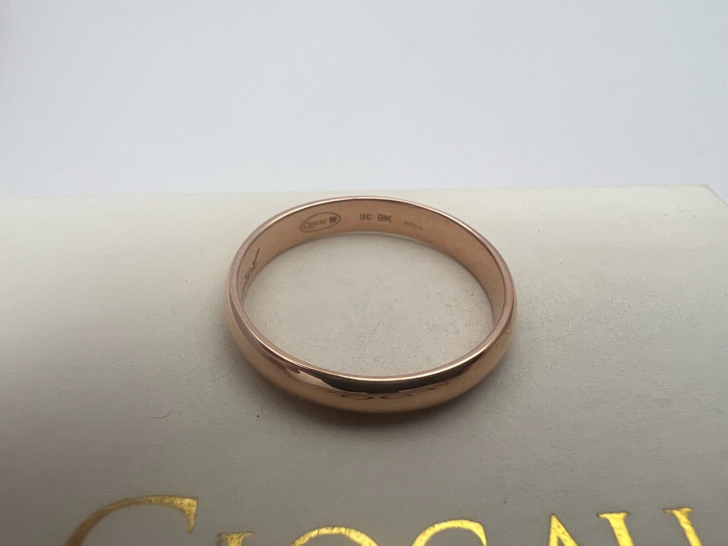 Clogau 9ct Rose Gold 4mm Windsor Wedding Ring size X or Z