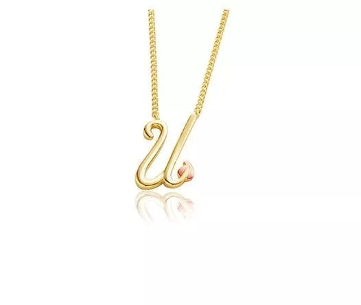 Clogau 9ct Gold Tree of Life Letter U Necklace RRP £450.00