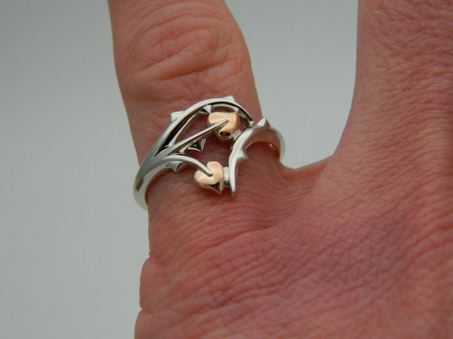 Clogau Sterling Silver & 9ct Rose Gold Betrayal Heart Ring