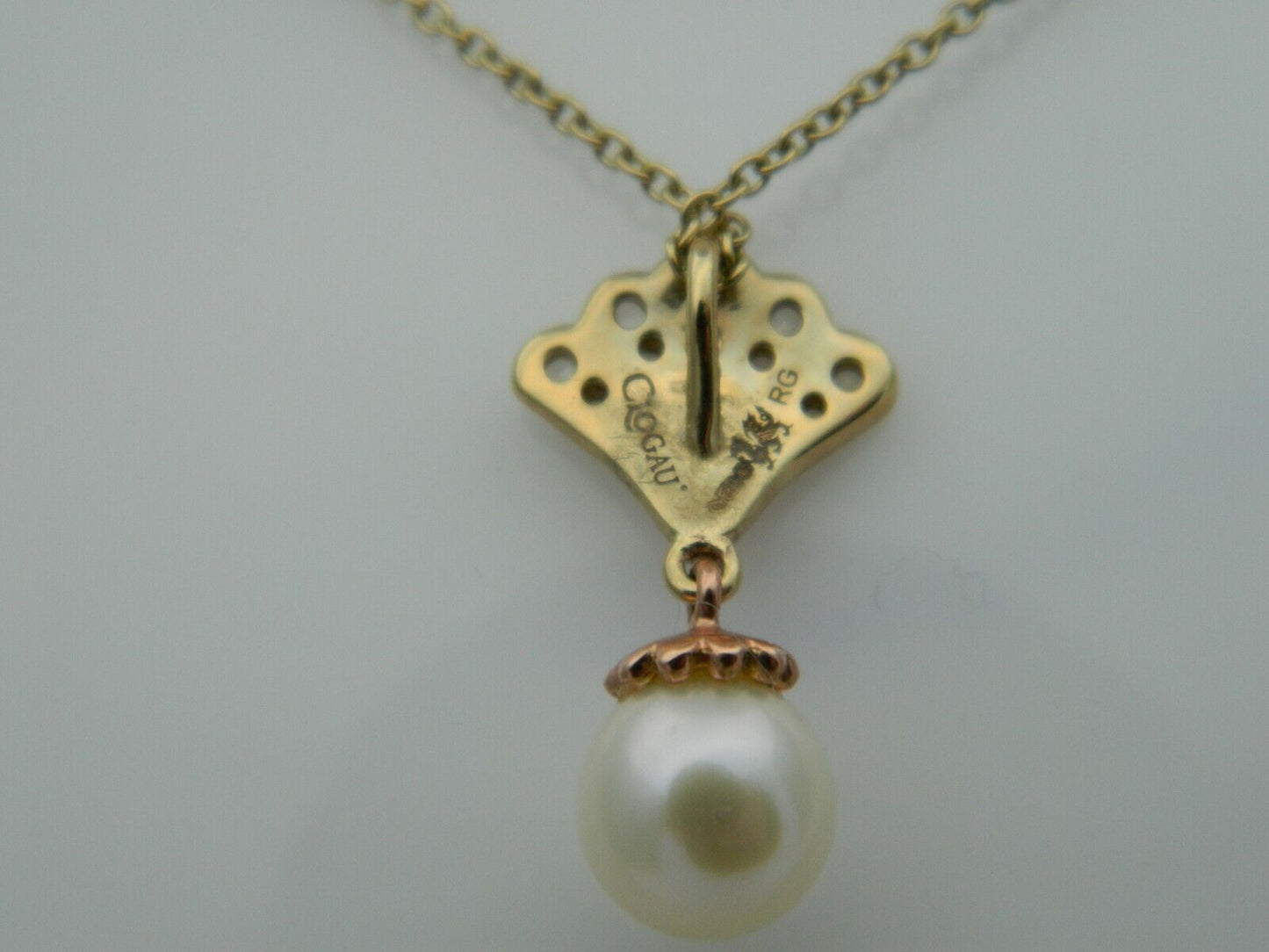 Clogau 9ct Yellow & Rose Gold Windsor Pearl & Topaz Pendant