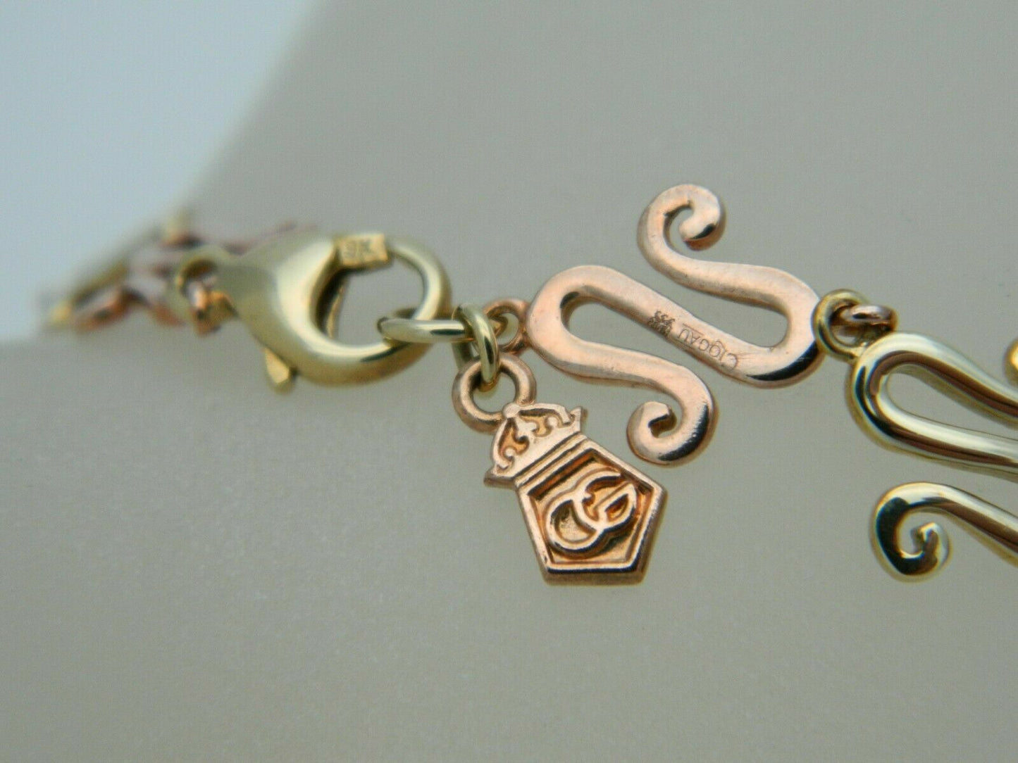 Clogau 9ct Yellow & Rose Gold Celtic Swirl Bracelet