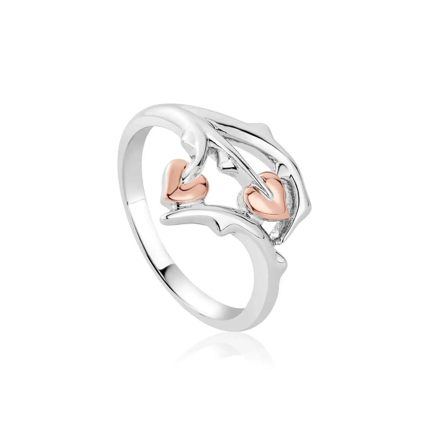 Clogau Sterling Silver & 9ct Rose Gold Betrayal Heart Ring