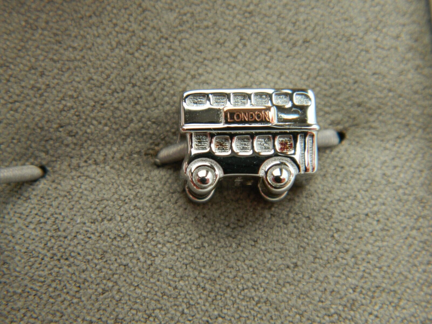 Clogau Sterling Silver & 9ct Rose Gold London Bus & Crown Bead Charm Set