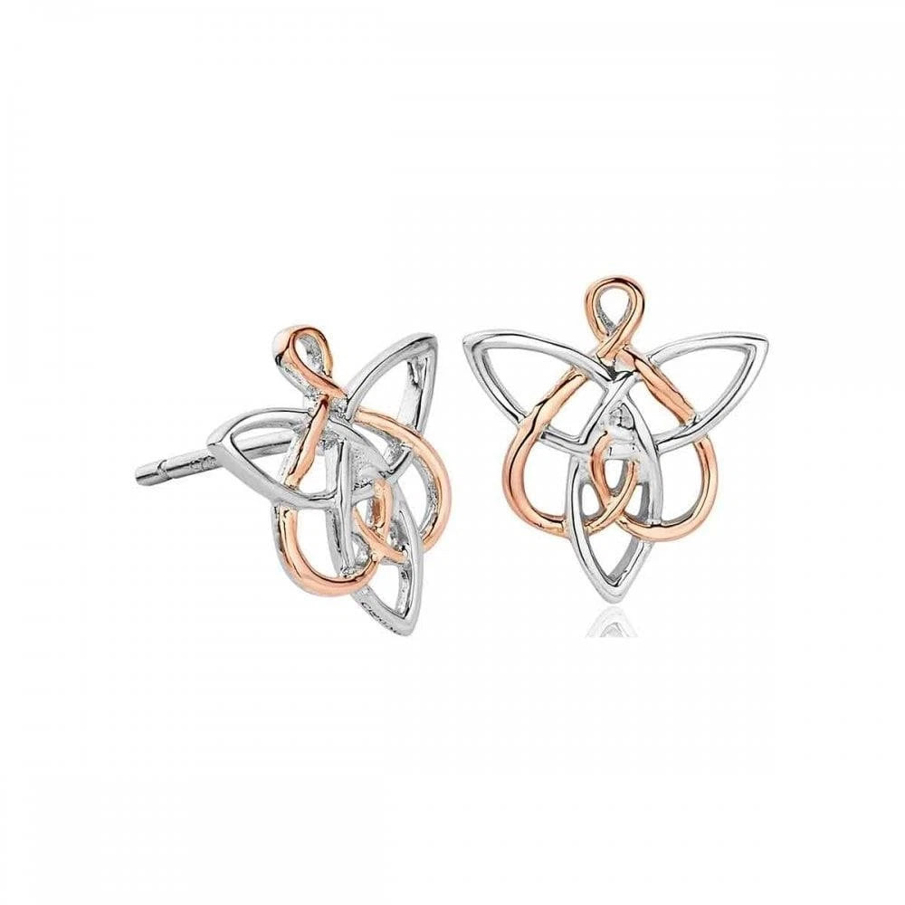Clogau Sterling Silver & 9ct Rose Gold Fairies of the Mine Stud Earrings