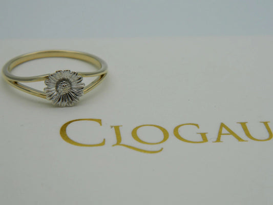 Clogau 9ct Yellow & White Gold Daisy Ring size L or P