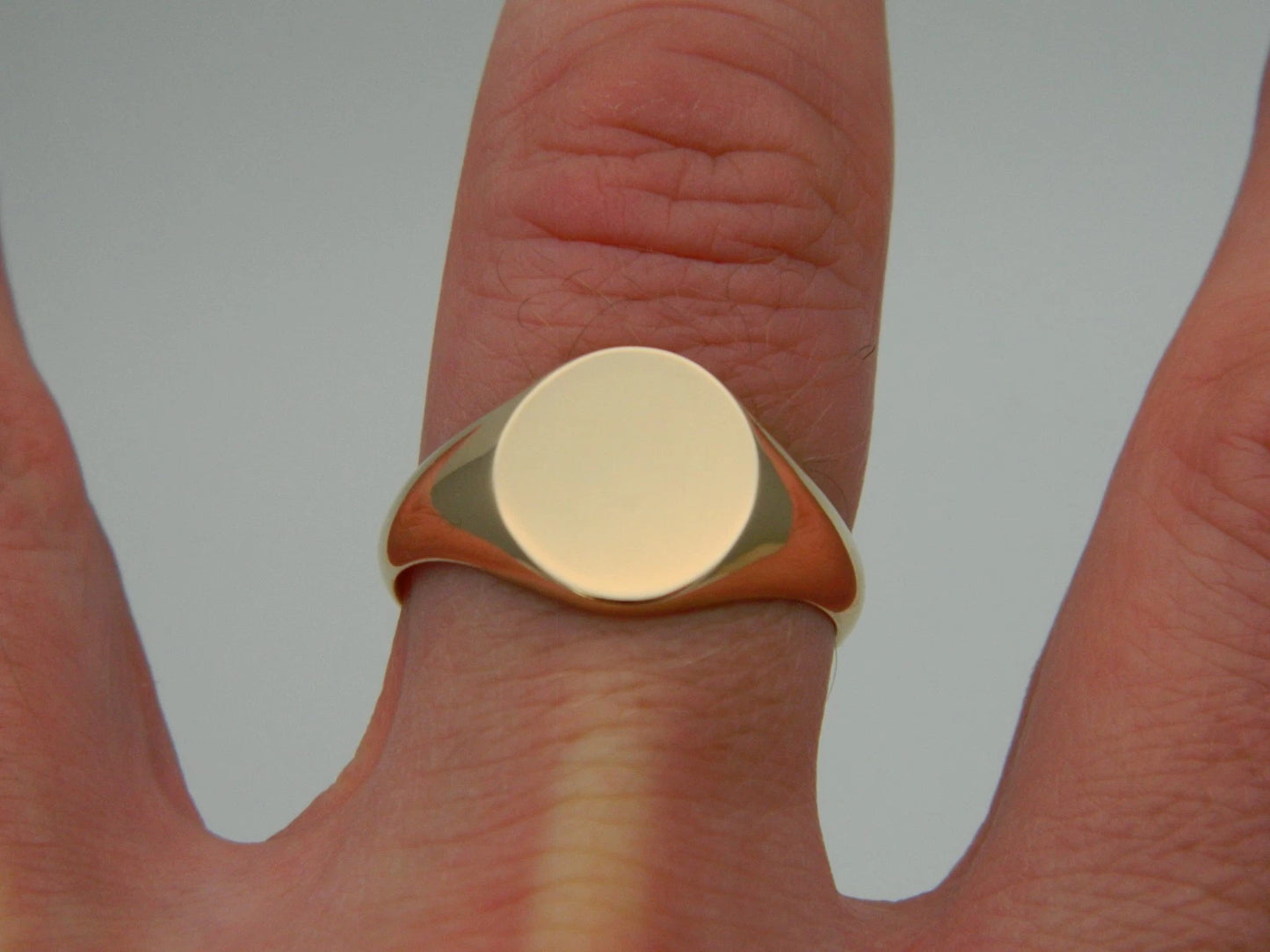 Clogau 18ct Gold 1854 Blend Oval Signet Ring size Y (slight second)