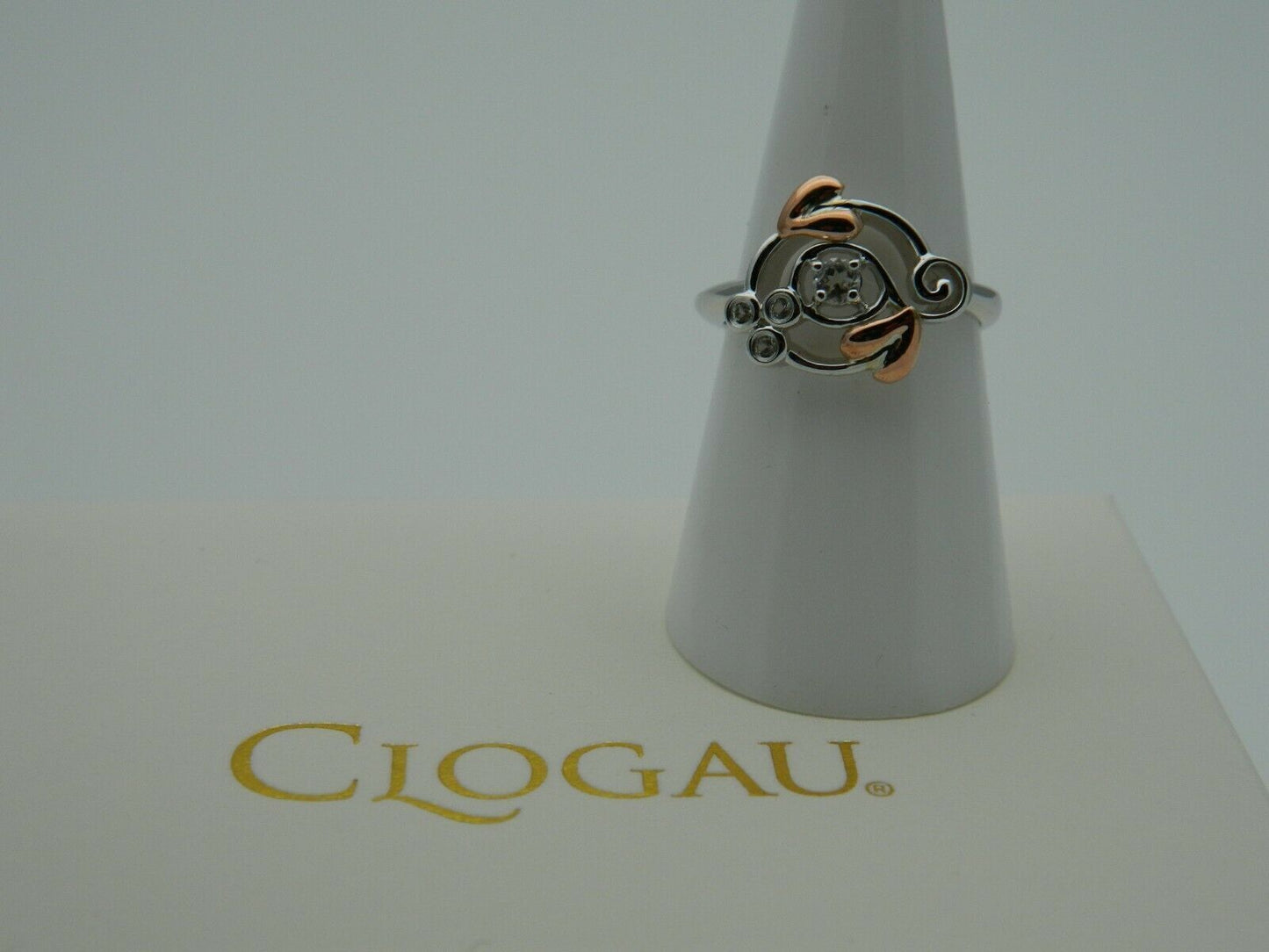 Clogau Sterling Silver & 9ct Rose Gold Origin Topaz Ring