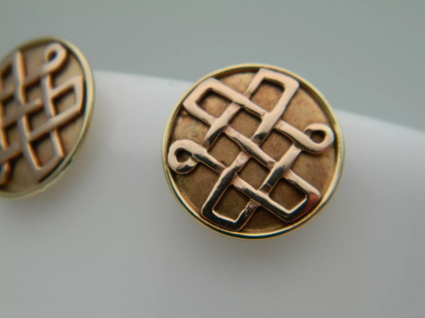 Clogau 9ct Yellow & Rose Gold Lady Guinevere Celtic Stud Earrings 4.3g