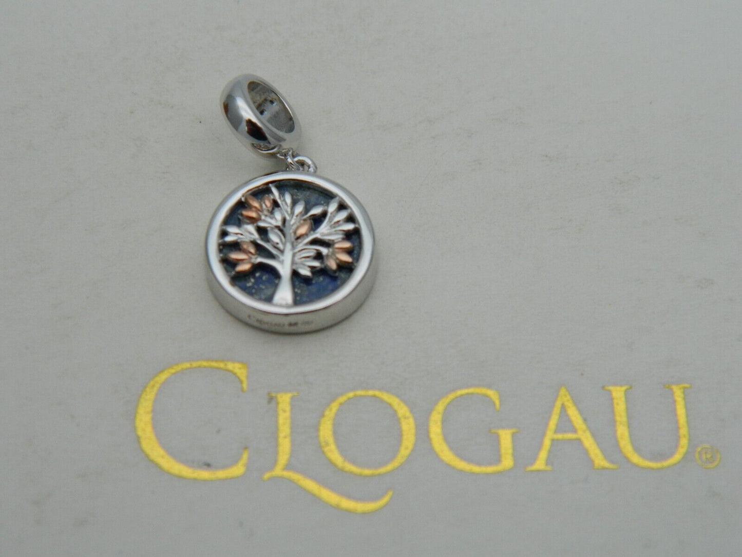 Clogau Sterling Silver & 9ct Rose Gold Tree of Life Lapis Lazuli Bead Charm