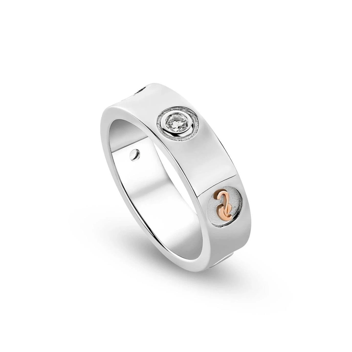 Clogau Sterling Silver & 9ct Rose Gold Tree of Life Insignia Topaz Ring RRP £199.00 size O