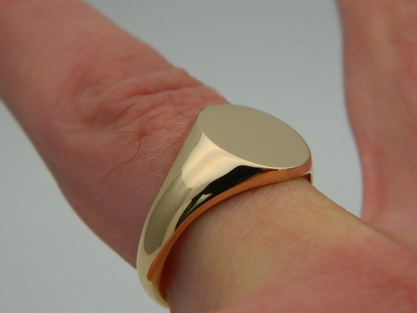 Clogau 18ct Gold 1854 Blend Oval Signet Ring size V (slight second)