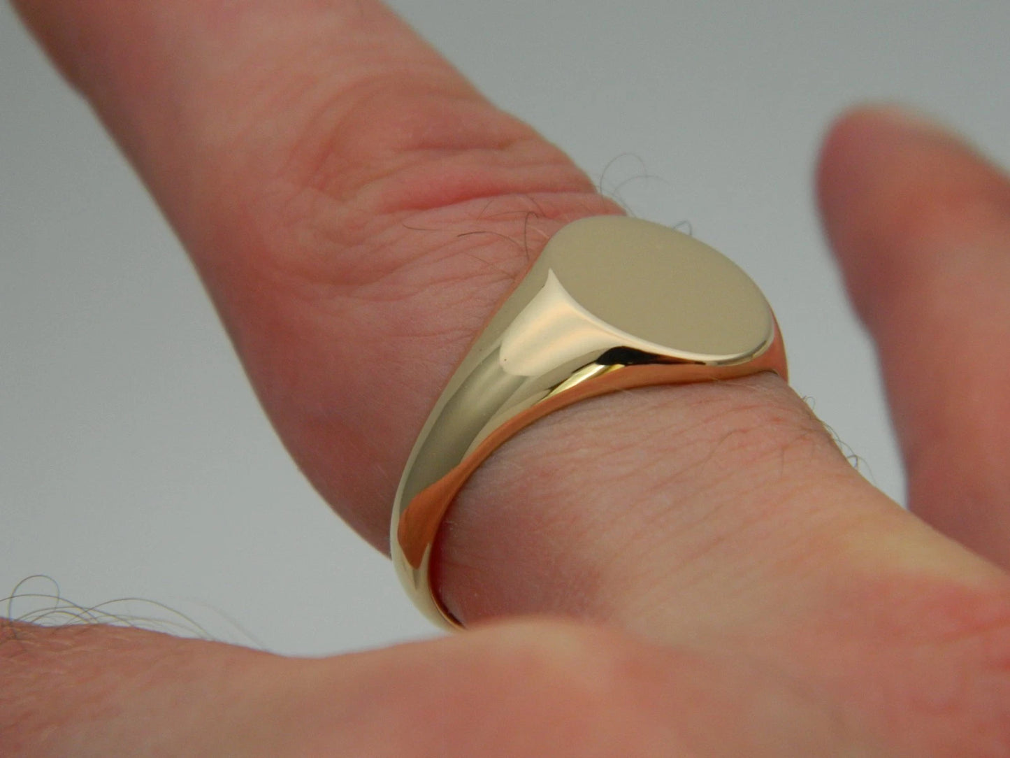 Clogau 18ct Gold 1854 Blend Oval Signet Ring size Y (slight second)