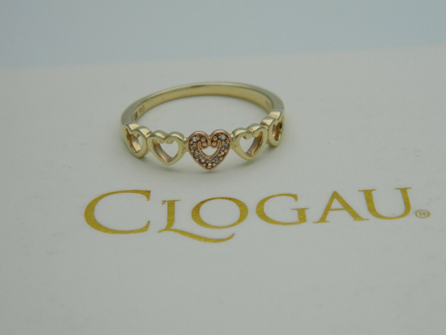 Clogau 9ct Yellow & Rose Gold Affinity Heart Topaz Ring