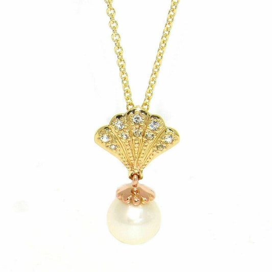 Clogau 9ct Yellow & Rose Gold Windsor Pearl & Topaz Pendant