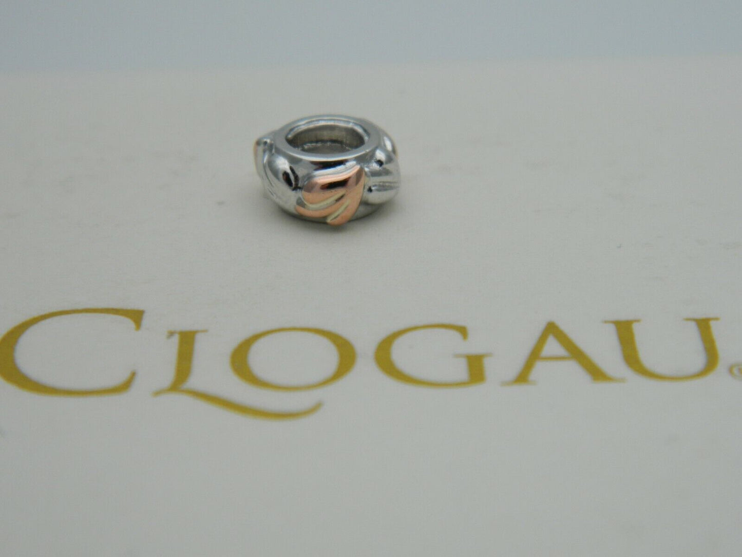 Clogau Sterling Silver & 9ct Rose Gold Ivy Leaf Bead Charm