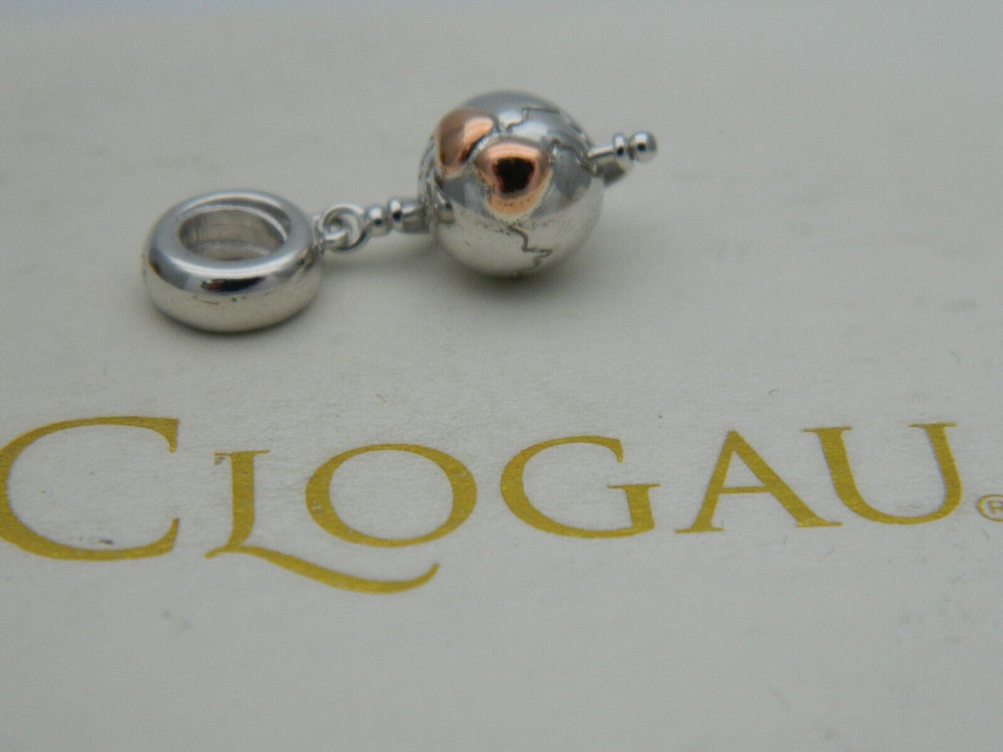 Clogau Sterling Silver & 9ct Rose Gold Globe Bead Charm