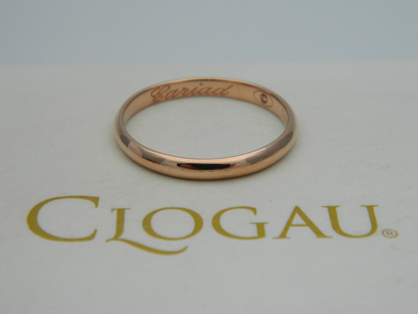 Clogau 9ct Rose Gold 3mm Windsor Wedding Ring size O