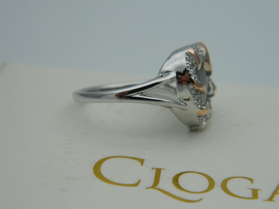 Clogau Sterling Silver & 9ct Rose Gold Dinas Emrys Labradorite & White Topaz Ring