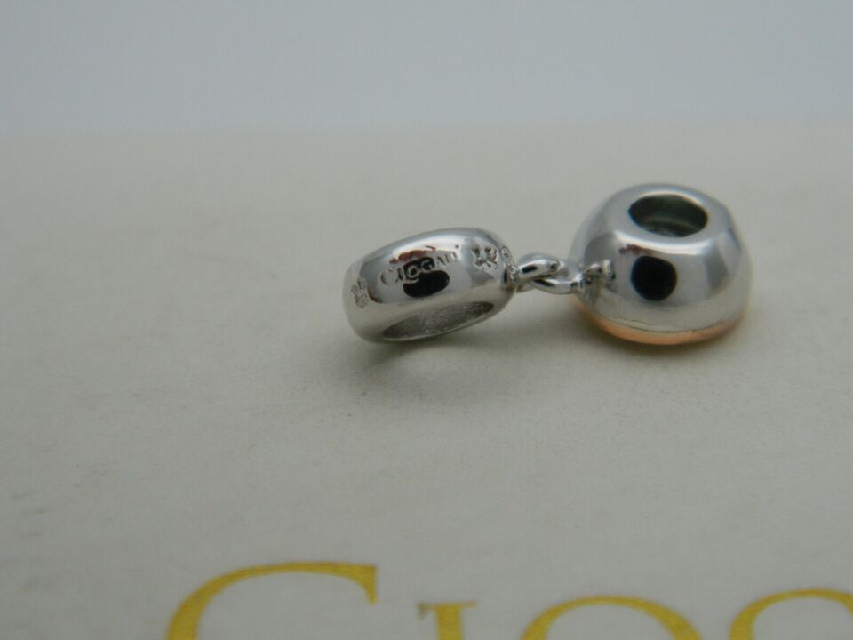 Clogau Sterling Silver & 9ct Rose Gold Fire Opal (October) Birth Stone Milestones Bead Charm