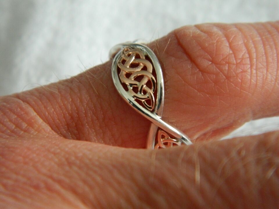 Clogau Sterling Silver & 9ct Rose Gold Welsh Royalty Ring