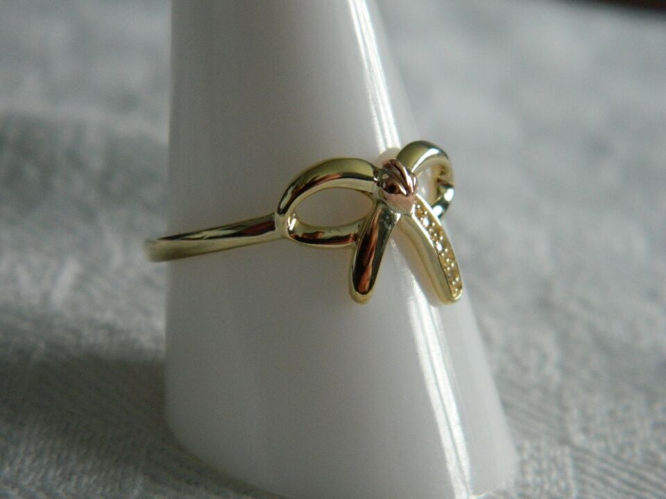 Clogau 9ct Yellow & Rose Gold Tree of Life Diamond Bow Ring