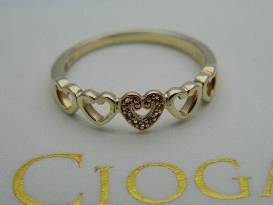 Clogau 9ct Yellow & Rose Gold Affinity Heart Topaz Ring