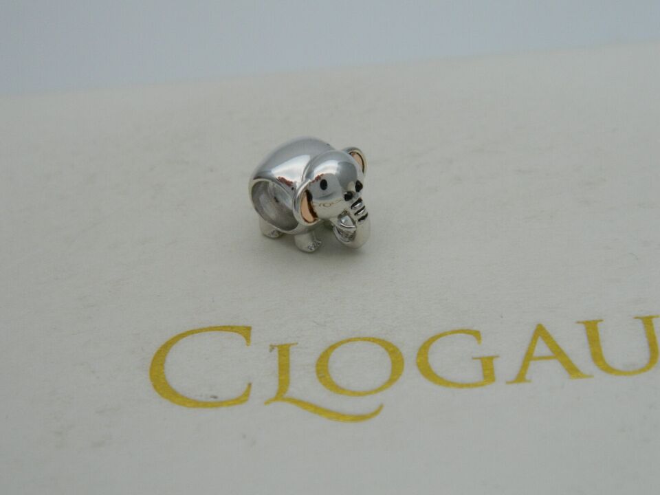 Clogau Sterling Silver & 9ct Rose Gold Elephant Bead Charm