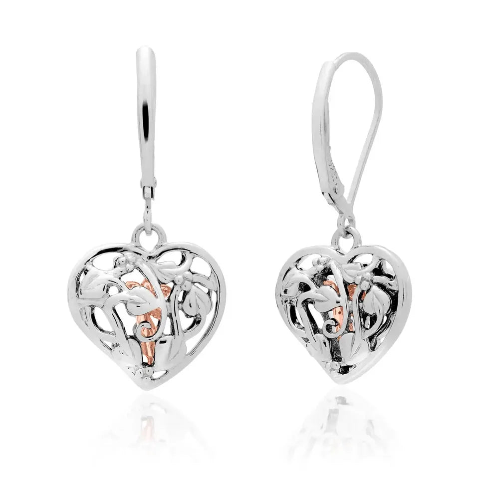 Clogau Sterling Silver & 9ct Rose Gold Tree of Life Fairy Drop Earrings